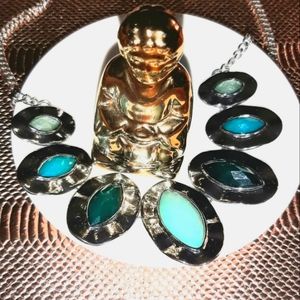 Bancroft Silver & Turquoise Stone Necklace